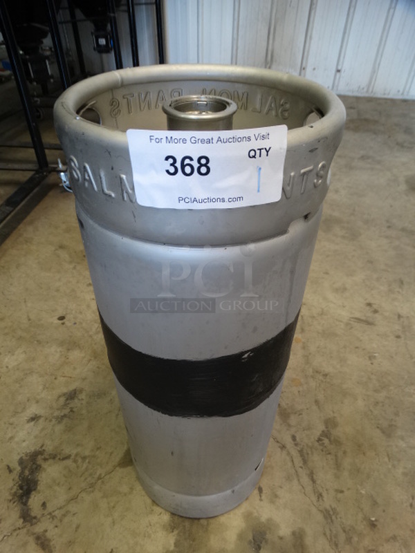 Metal Sixth Barrel Keg. 9.25x9.25x23.5
