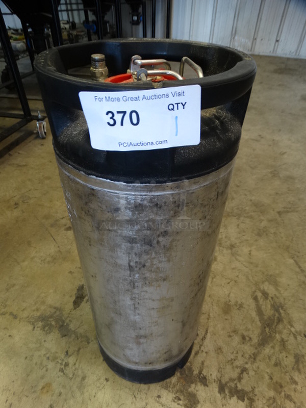 Metal 5 Gallon Corny Keg. 9x9x23