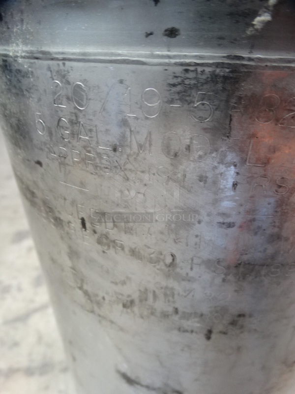 Metal 5 Gallon Corny Keg. 9x9x23 - Image 5 of 7