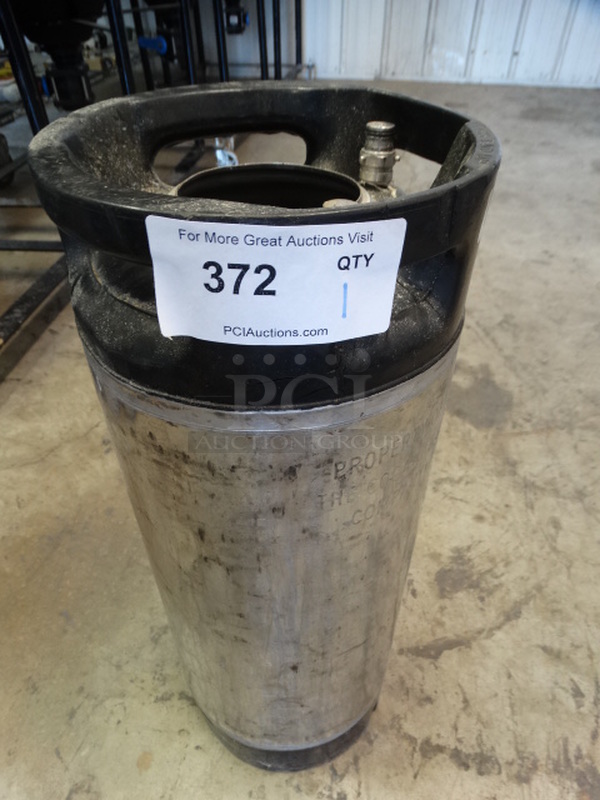 Metal 5 Gallon Corny Keg. 9x9x23