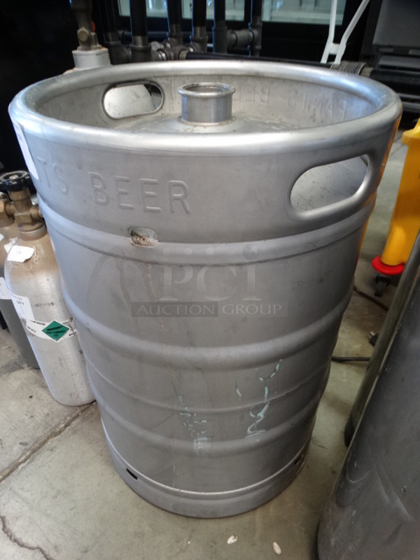 Metal Half Size Barrel Keg. 16x16x23
 - Image 2 of 6