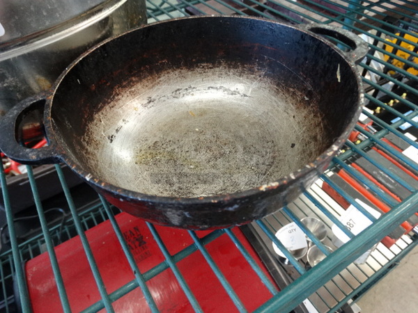 3 Items; 2 Metal Pots and 1 Wok Style Skillet. 9x7.5x2.5, 15x11.5x7, 23x16x9. 3 Times Your Bid! - Image 4 of 6