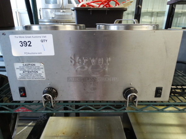 Server Model TWIN FS-4 Stainless Steel Commercial Countertop 2 Well Food Warmer. 120 Volts, 1 Phase. 17x9x8. Tested and Working! - Image 2 of 7