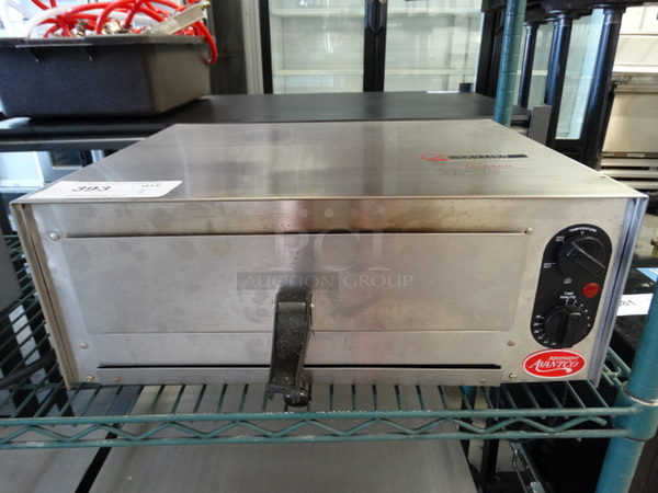 NICE! Avantco Model 177CPO12TS Stainless Steel Commercial Countertop Pizza Oven. 120 Volts, 1 Phase. 18x15x7.5. Tested and Working!