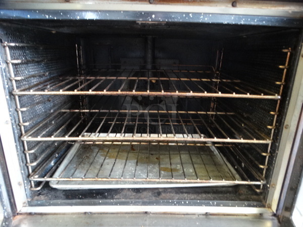 2 FANTASTIC! Vulcan Stainless Steel Commercial Gas Powered Full Size Convection Ovens w/ View Through Doors, Metal Oven Racks and Thermostatic Controls. 40x39x76. 2 Times Your Bid! - Image 7 of 10