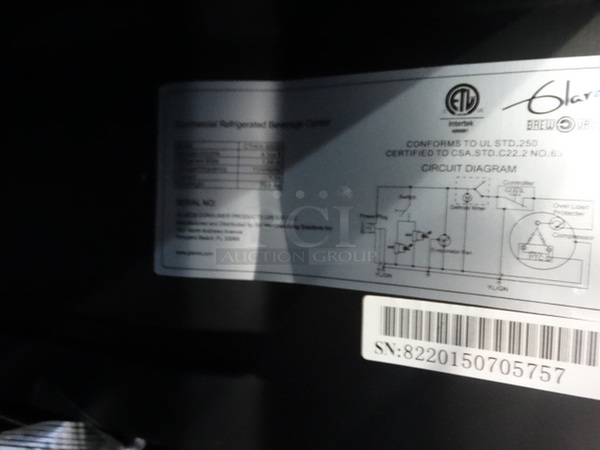 NICE! Glaros Model CTH05-SSGD Metal Commercial Single Door Mini Cooler Merchandiser. Door Needs Attached. 110 Volts, 1 Phase. 21x22x34. Tested and Does Not Power On - Image 5 of 6