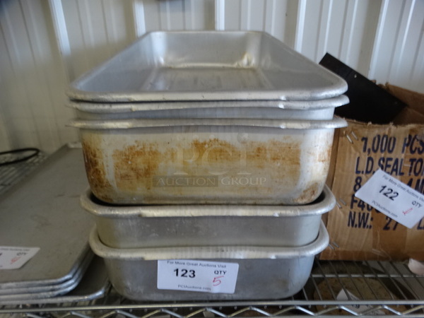 5 Metal Pans. 12.5x24x4. 5 Times Your Bid!