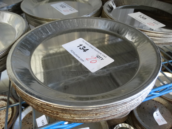 20 Metal Round Pans. 10x10x1. 20 Times Your Bid!