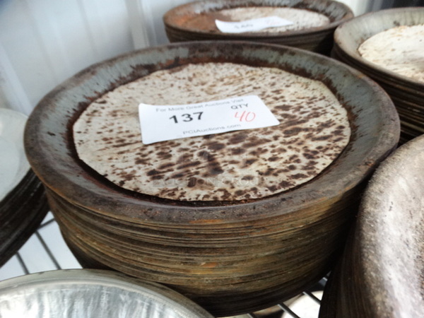 40 Metal Round Pans. 10x10x1. 40 Times Your Bid!