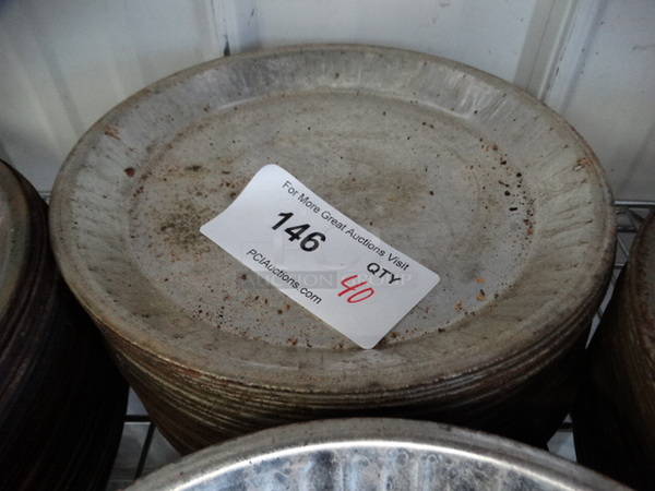 40 Metal Round Pans. 10x10x1. 40 Times Your Bid!