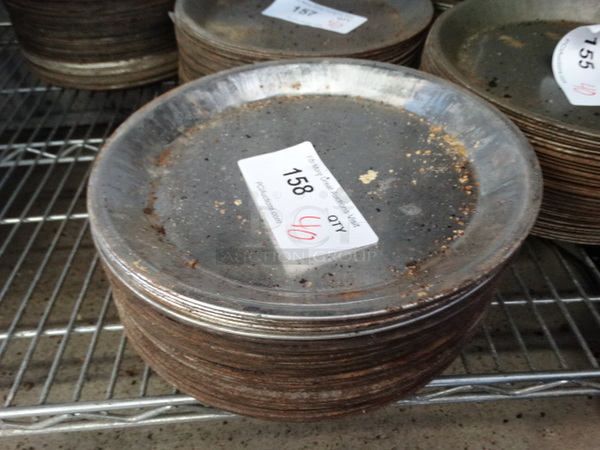 40 Metal Round Pans. 10x10x1. 40 Times Your Bid!