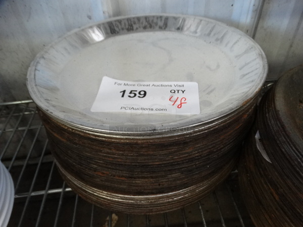 48 Metal Round Pans. 10x10x1. 48 Times Your Bid!