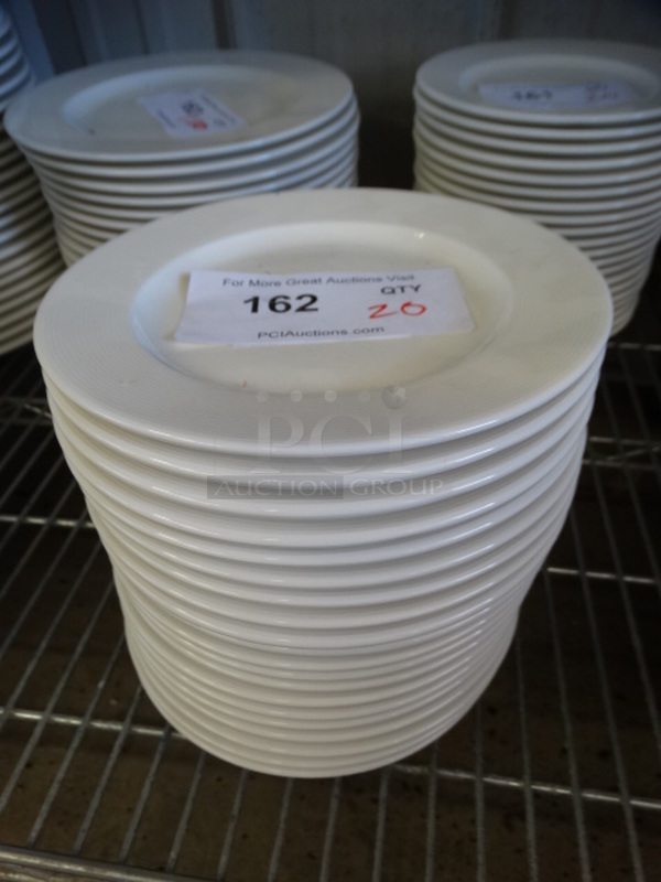 20 White Ceramic Plates. 7.5x7.5x1. 20 Times Your Bid!