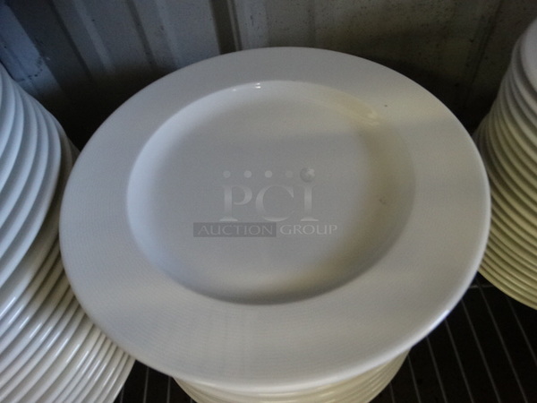18 White Ceramic Plates. 9.5x9.5x1. 18 Times Your Bid! - Image 2 of 4