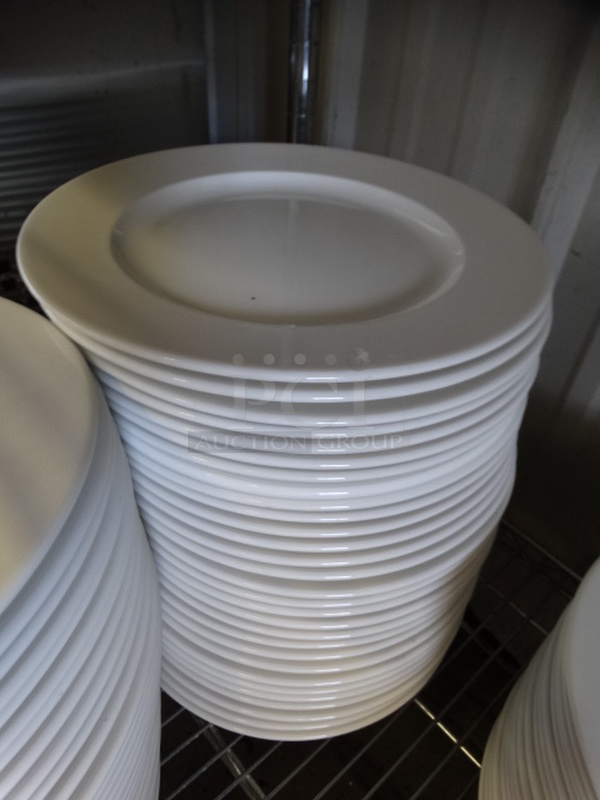 30 White Ceramic Plates. 11x11x1. 30 Times Your Bid!