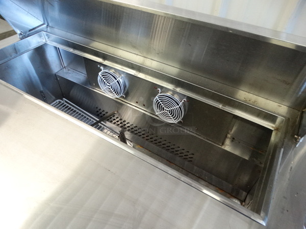 GREAT! 2015 Atosa Model MSF8302 Stainless Steel Commercial Sandwich Salad Prep Table Bain Marie Mega Top on Commercial Casters. 115 Volts, 1 Phase. 48.5x30x45. Tested and Working! - Image 5 of 8