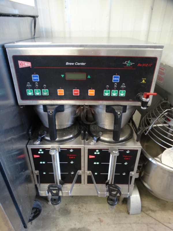 NICE! Curtis Model BC-202IT Stainless Steel Commercial Countertop Dual Coffee Machine w/ 2 Metal Brew Baskets and 2 Coffee Servers. 120/240 Volts, 1 Phase. 18x21x32 - Image 1 of 9