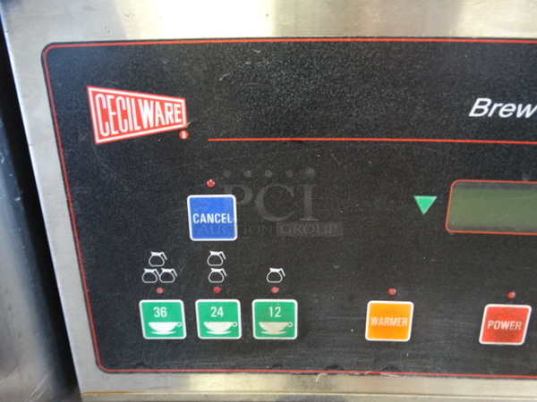 NICE! Curtis Model BC-202IT Stainless Steel Commercial Countertop Dual Coffee Machine w/ 2 Metal Brew Baskets and 2 Coffee Servers. 120/240 Volts, 1 Phase. 18x21x32 - Image 5 of 9