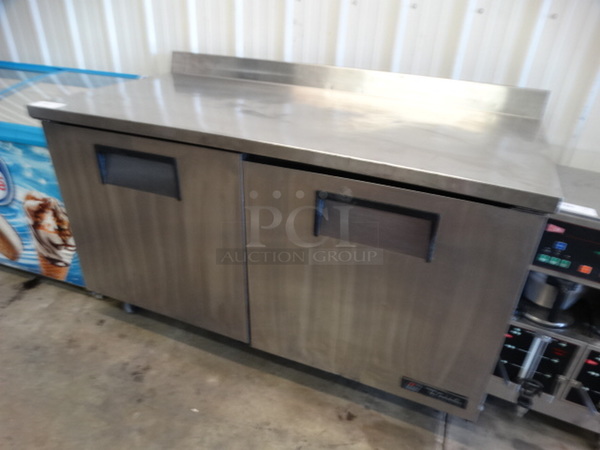 GREAT! 2008 True Model TWT-60 Stainless Steel Commercial Work Top 2 Door Cooler on Commercial Casters. 115 Volts, 1 Phase. 60x30x40. Tested and Working! - Image 2 of 7
