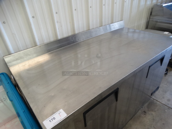 GREAT! 2008 True Model TWT-60 Stainless Steel Commercial Work Top 2 Door Cooler on Commercial Casters. 115 Volts, 1 Phase. 60x30x40. Tested and Working! - Image 4 of 7