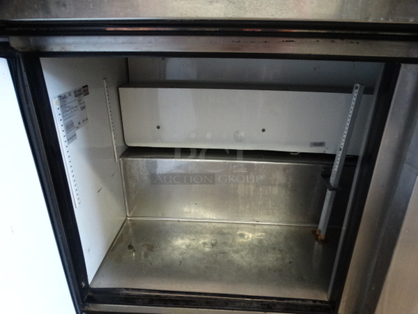 GREAT! 2008 True Model TWT-60 Stainless Steel Commercial Work Top 2 Door Cooler on Commercial Casters. 115 Volts, 1 Phase. 60x30x40. Tested and Working! - Image 5 of 7