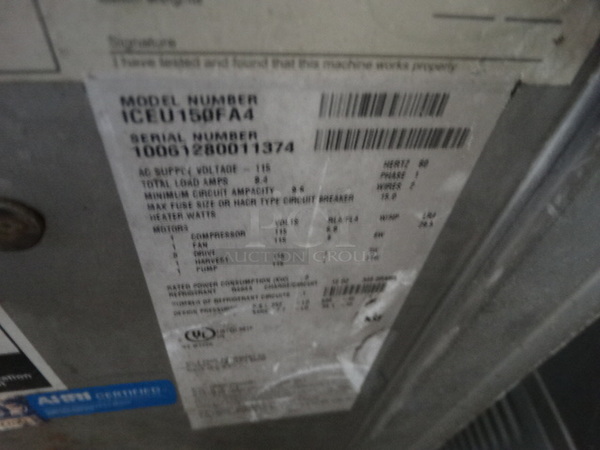 GREAT! Ice O Matic Model ICEU150FA4 Commercial Self Contained Ice Machine. 115 Volts, 1 Phase. 24x25x39 - Image 7 of 7