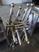 ALL ONE MONEY! Lot of 4 Chrome Finish Metal Pieces to Sneeze Guard. 