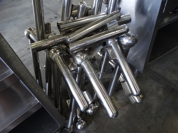 ALL ONE MONEY! Lot of 4 Chrome Finish Metal Pieces to Sneeze Guard.  - Image 3 of 4
