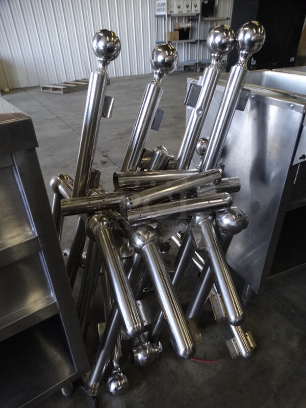 ALL ONE MONEY! Lot of 4 Chrome Finish Metal Pieces to Sneeze Guard.  - Image 4 of 4