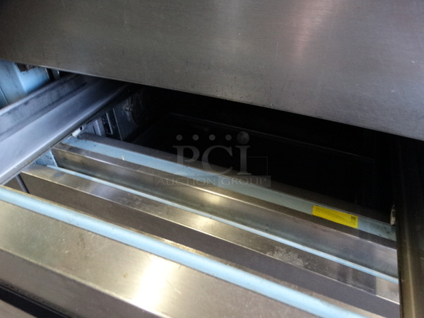 GREAT! Delfield Stainless Steel Commercial Pizza Prep Table w/ 2 Lids, Door and 3 Drawers. 72x32x42. Cannot Test Due To Plug Style  - Image 8 of 8