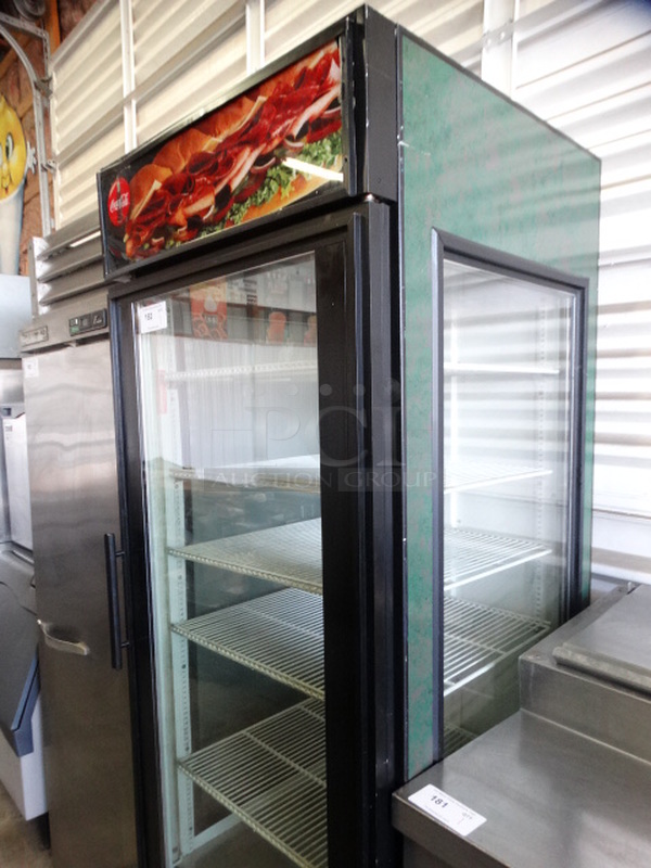 NICE! 2008 True Model GEM-26 Commercial Single Door Reach In Cooler Merchandiser. 115 Volts, 1 Phase. 30x30x79. Tested and Working! - Image 3 of 5
