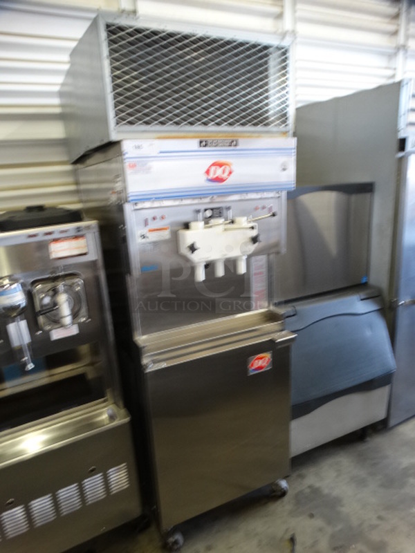 FANTASTIC! Duke Model 959RMT-432 Stainless Steel Commercial Air Cooled 2 Flavor w/ Twist Soft Serve Ice Cream Machine on Commercial Casters. 208/230 Volts, 3 Phase. 26x37x81 - Image 2 of 8