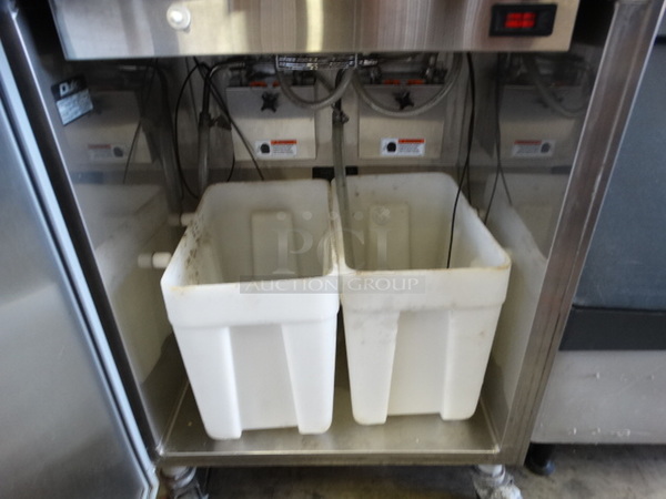 FANTASTIC! Duke Model 959RMT-432 Stainless Steel Commercial Air Cooled 2 Flavor w/ Twist Soft Serve Ice Cream Machine on Commercial Casters. 208/230 Volts, 3 Phase. 26x37x81 - Image 6 of 8