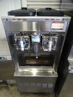 BEAUTIFUL! 2012 Taylor Model 342D-27 Stainless Steel Commercial Floor Style 2 Flavor Ice Cream Machine w/ Milkshake Mixer on Commercial Casters. 208/230 Volts, 1 Phase. 26x33x59