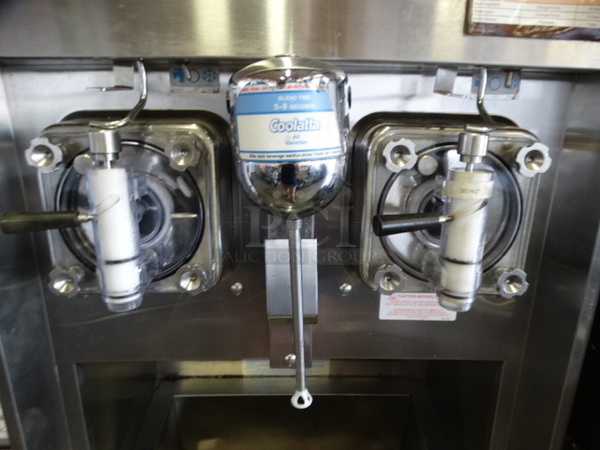BEAUTIFUL! 2012 Taylor Model 342D-27 Stainless Steel Commercial Floor Style 2 Flavor Ice Cream Machine w/ Milkshake Mixer on Commercial Casters. 208/230 Volts, 1 Phase. 26x33x59 - Image 7 of 7