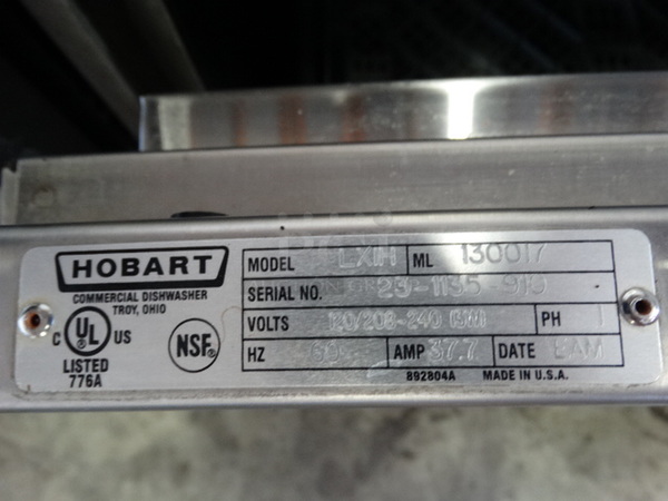 WOW! Hobart Model LXIH Stainless Steel Commercial Undercounter Dishwasher. 120/208-240 Volts, 1 Phase. 24x26x34 - Image 5 of 7
