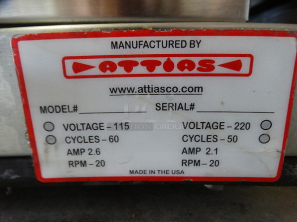 WOW! Attias Stainless Steel Commercial 3 Spit Rotisserie Oven. 26x15x26. Cannot Test Due To Cut Cord - Image 4 of 6