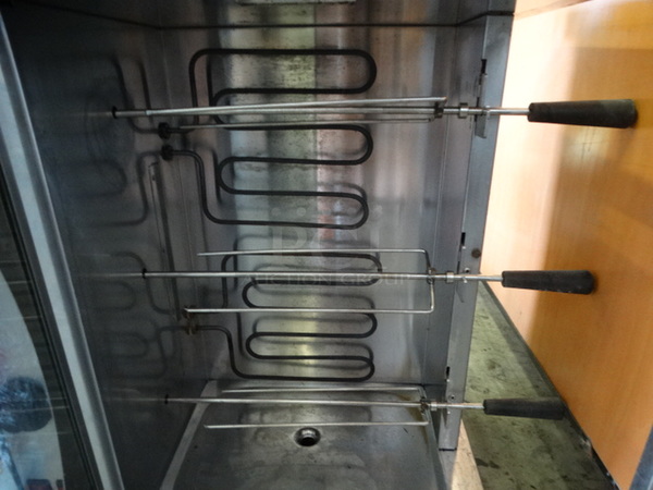 WOW! Attias Stainless Steel Commercial 3 Spit Rotisserie Oven. 26x15x26. Cannot Test Due To Cut Cord - Image 5 of 6