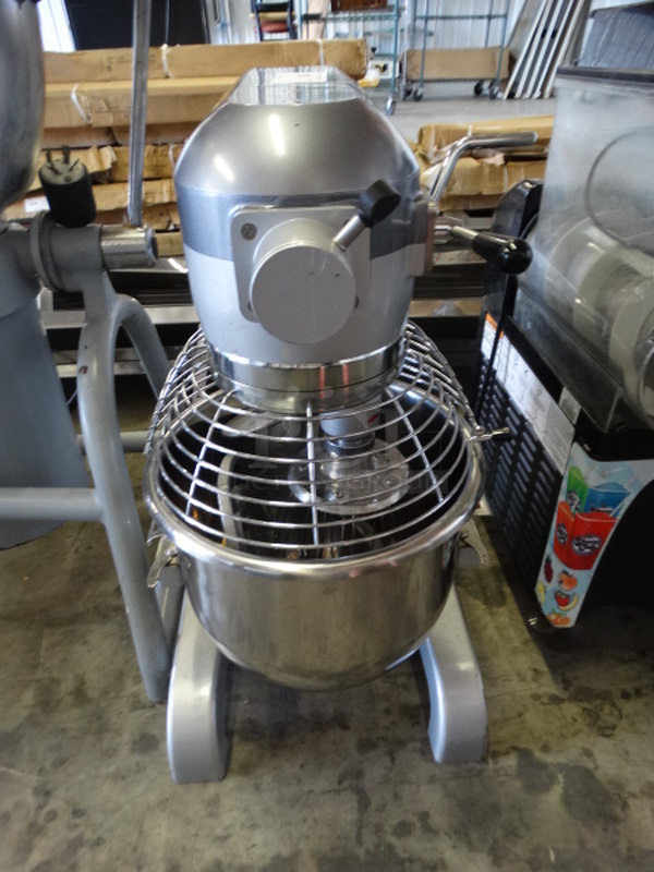 SWEET! 2017 General Model GEM120 Metal Commercial 20 Quart Planetary Mixer w/ Metal Mixing Bowl, Bowl Guard, Paddle, Whisk and Dough Hook. 110 Volts, 1 Phase. 17x22x30. Tested and Does Not Power On - Image 2 of 9