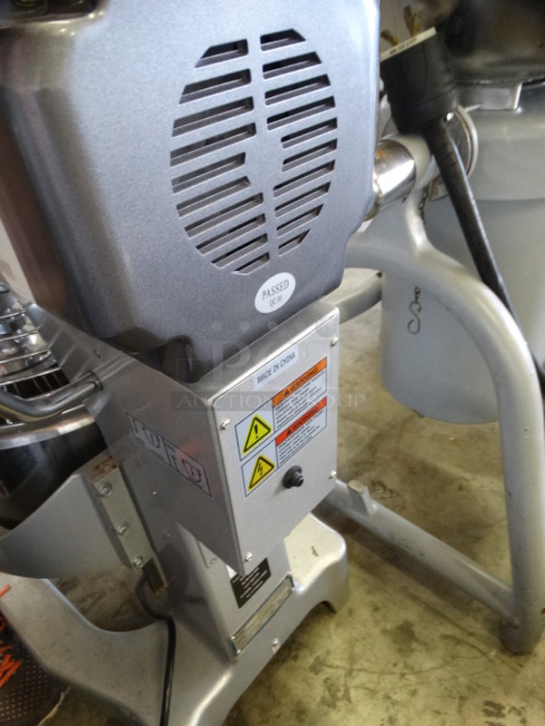 SWEET! 2017 General Model GEM120 Metal Commercial 20 Quart Planetary Mixer w/ Metal Mixing Bowl, Bowl Guard, Paddle, Whisk and Dough Hook. 110 Volts, 1 Phase. 17x22x30. Tested and Does Not Power On - Image 7 of 9