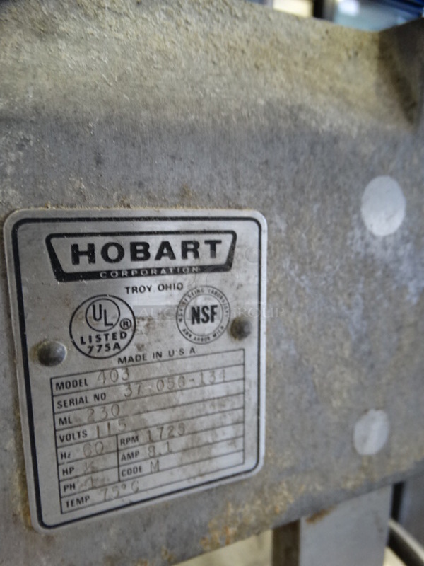 Hobart Model 403 Metal Commercial Countertop Meat Tenderizer. In Pieces. 115 Volts, 1 Phase. 20x10x19 - Image 7 of 7