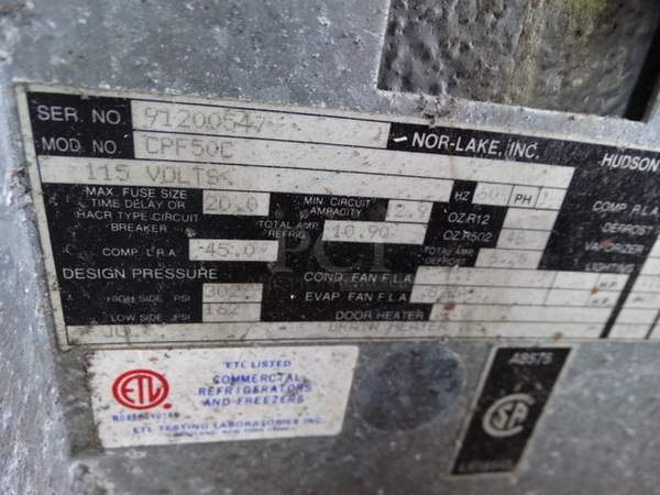 FANTASTIC! 6'x4'x6.5' Norlake SELF CONTAINED Walk In Freezer Box w/ Floor, Norlake Model CPF50C Condenser and Copeland Compressor. 115 Volts, 1 Phase. 6'x4'x6.5'  - Image 9 of 12