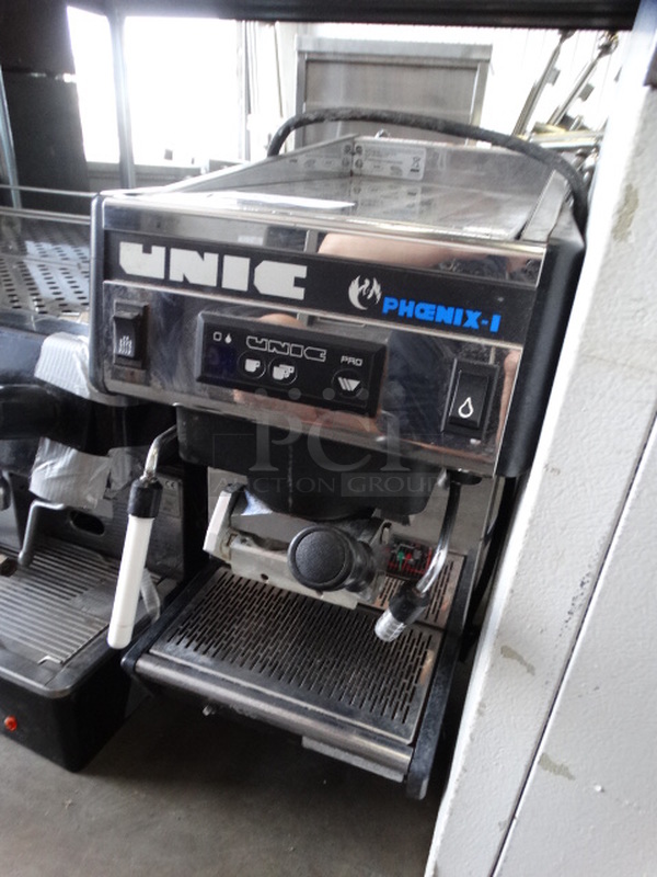 GREAT! Unic Phoenix-1 Stainless Steel Commercial Countertop Single Group Espresso Machine w/ Steam Wand. 12x20x23 - Image 3 of 5
