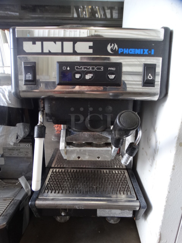 GREAT! Unic Phoenix-1 Stainless Steel Commercial Countertop Single Group Espresso Machine w/ Steam Wand. 12x20x23 - Image 4 of 5