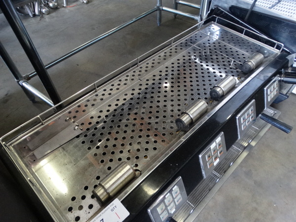 GORGEOUS! Brasilia Model Portofino DEL-4 Stainless Steel Commercial Countertop 4 Group Espresso Machine w/ 2 Portafilters and 2 Steam Wands. 230 Volts, 1 Phase. 44x20x19 - Image 4 of 9