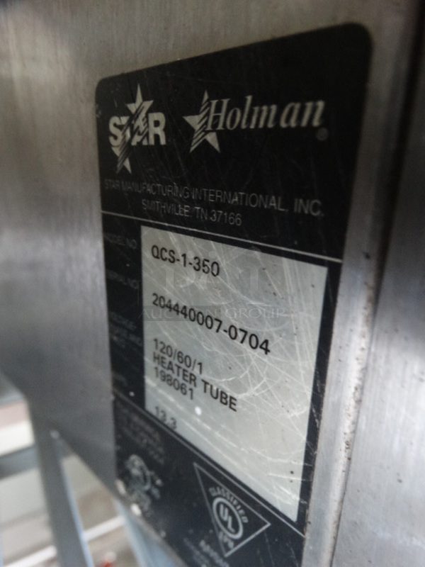 NICE! QCS Model QCS-1-350 Stainless Steel Commercial Countertop Electric Powered Conveyor Oven. 120 Volts, 1 Phase. 14x19x13 - Image 5 of 5