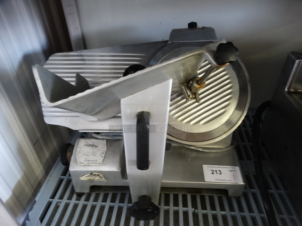 NICE! Univex Model 6512 Stainless Steel Commercial Countertop Meat Slicer w/ Blade Sharpener. 24x20x18. Tested and Working!
