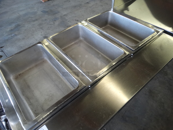 NICE! Stainless Steel Commercial 3 Well Steam Table w/ Undershelf. 48x30x34. Cannot Test Due To Cut Cord - Image 3 of 6