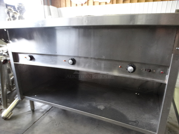 NICE! Stainless Steel Commercial 3 Well Steam Table w/ Undershelf. 48x30x34. Cannot Test Due To Cut Cord - Image 5 of 6
