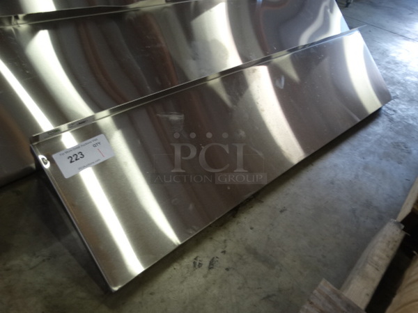 BRAND NEW! Stainless Steel Shelf w/ Wall Mount Brackets. 48x12x12 - Image 1 of 3